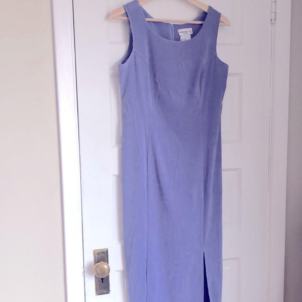 DONATED - Vintage Amoretti Purple Maxi Dress - Picture 6 of 13